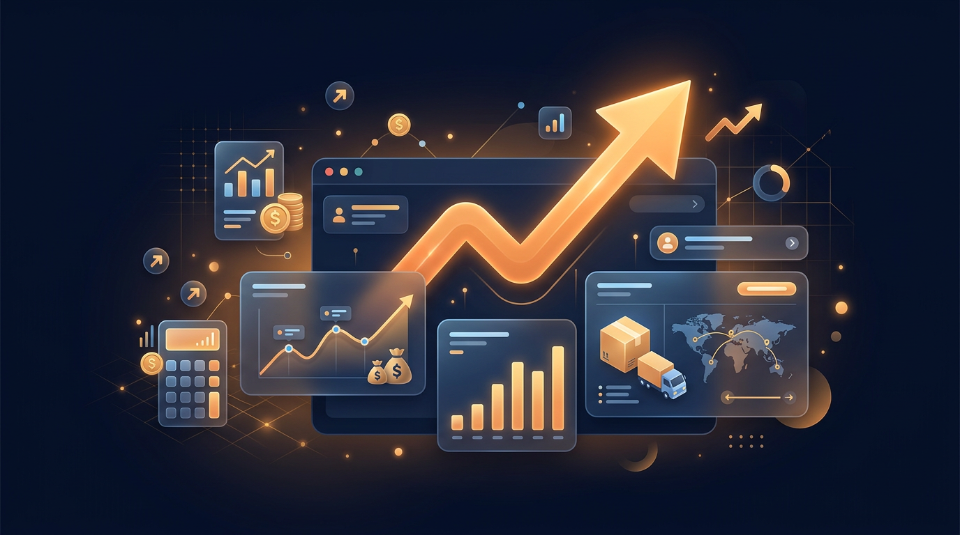 Trendyol satıcıları için e-ticaret rehberi: kar analizi, komisyon ve kargo temalı görsel